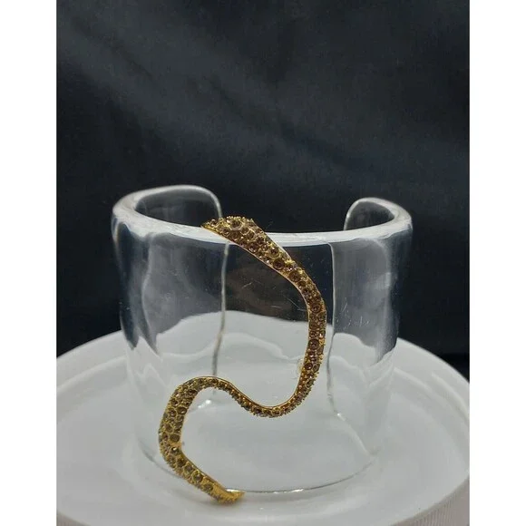 Alexis Bittar Spring/Summer 2013 Lucite Bracelet w/Golden Snake Statemen… - Picture 6 of 16